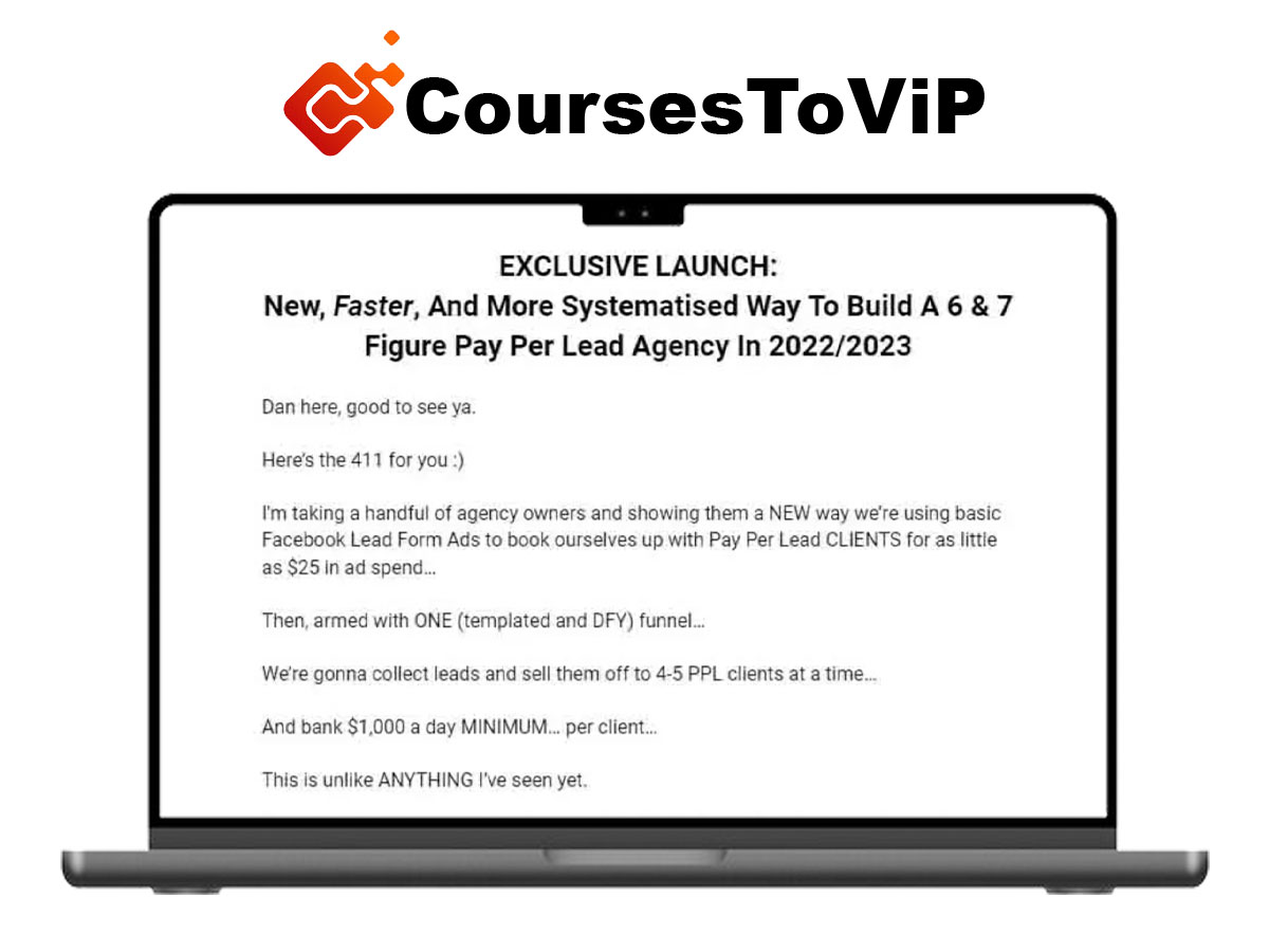 Dan Wardrope – The Pay Per Lead Agency Blueprint 3.0