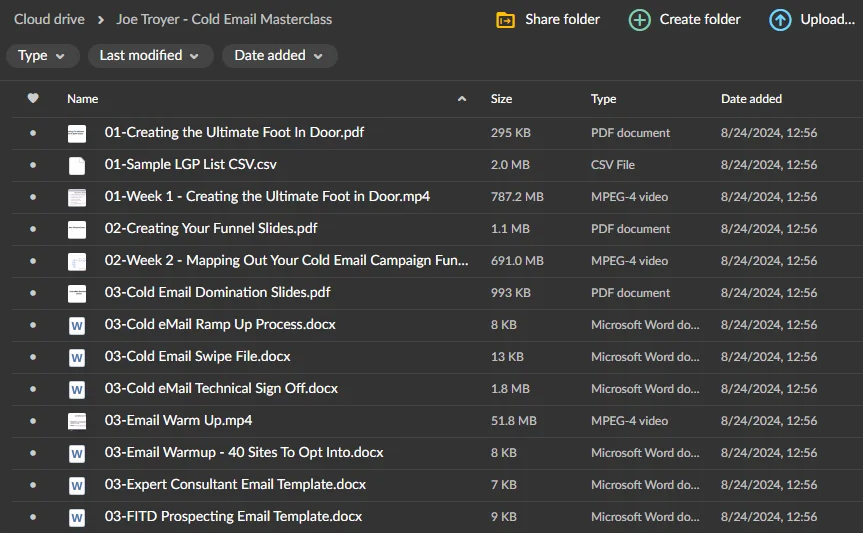 Joe Troyer – Cold Email Masterclass