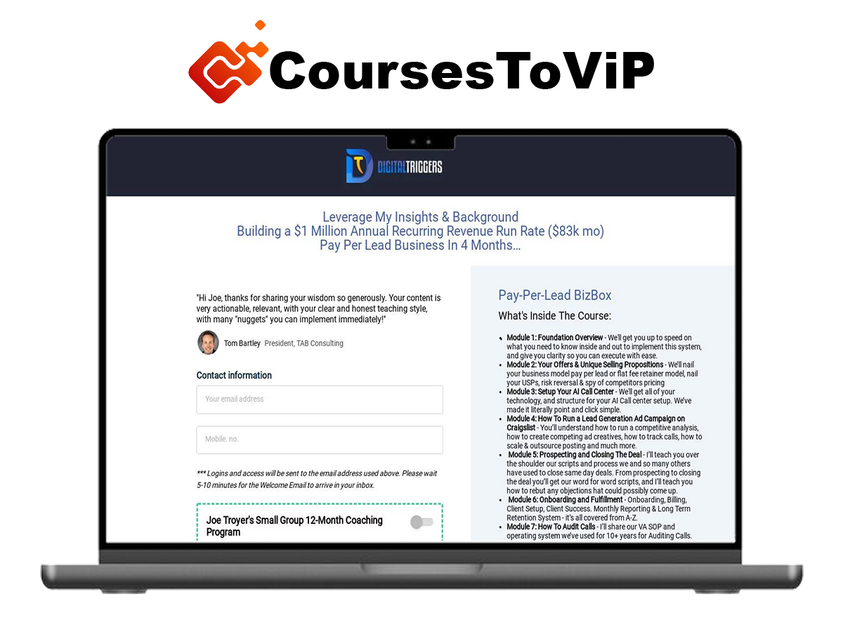 Joe Troyer – Pay-Per-Lead BizBox