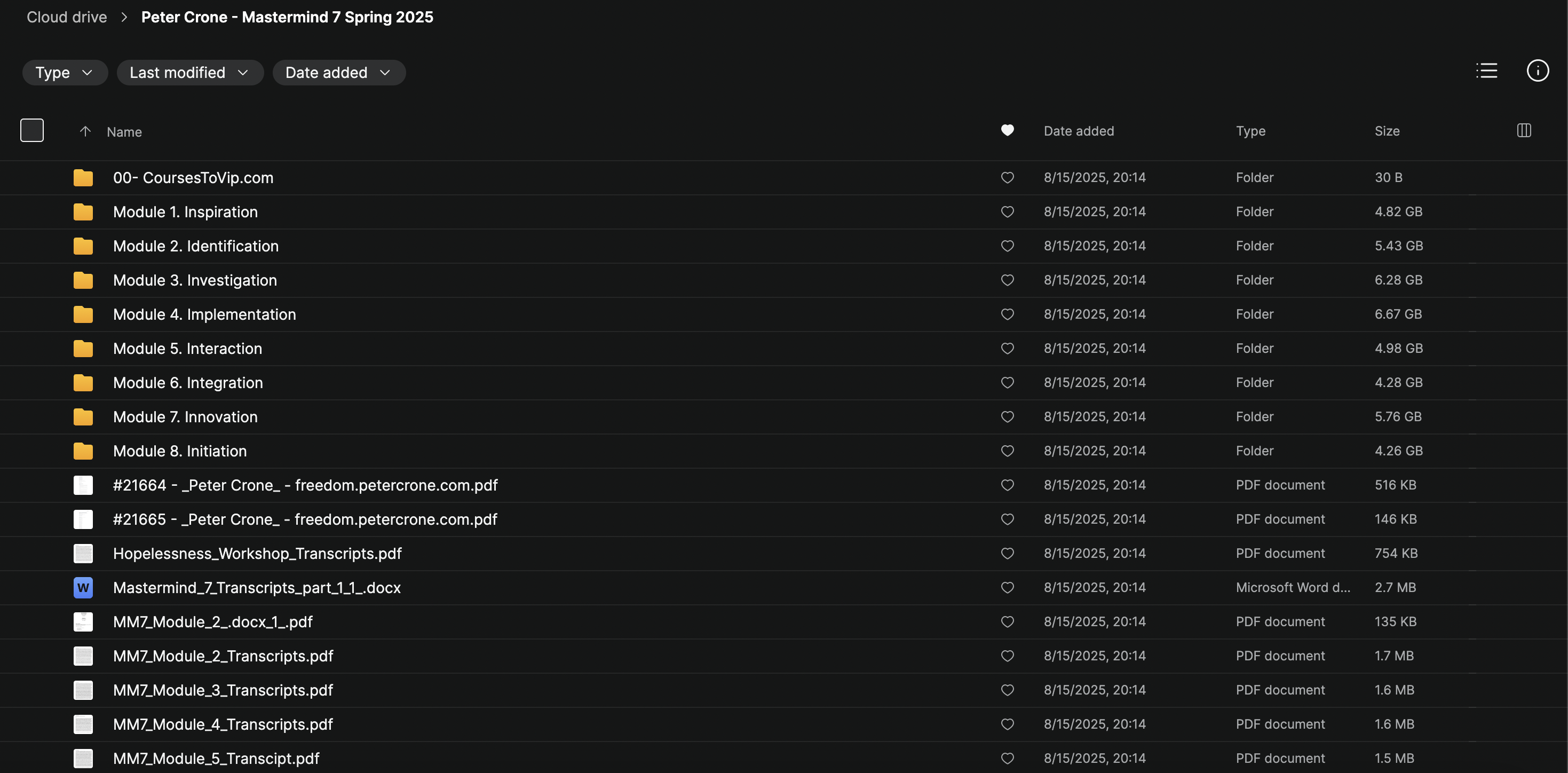 Peter Crone – Mastermind 7 Spring 2025