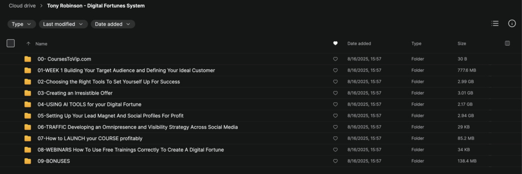 Tony Robinson – Digital Fortunes System