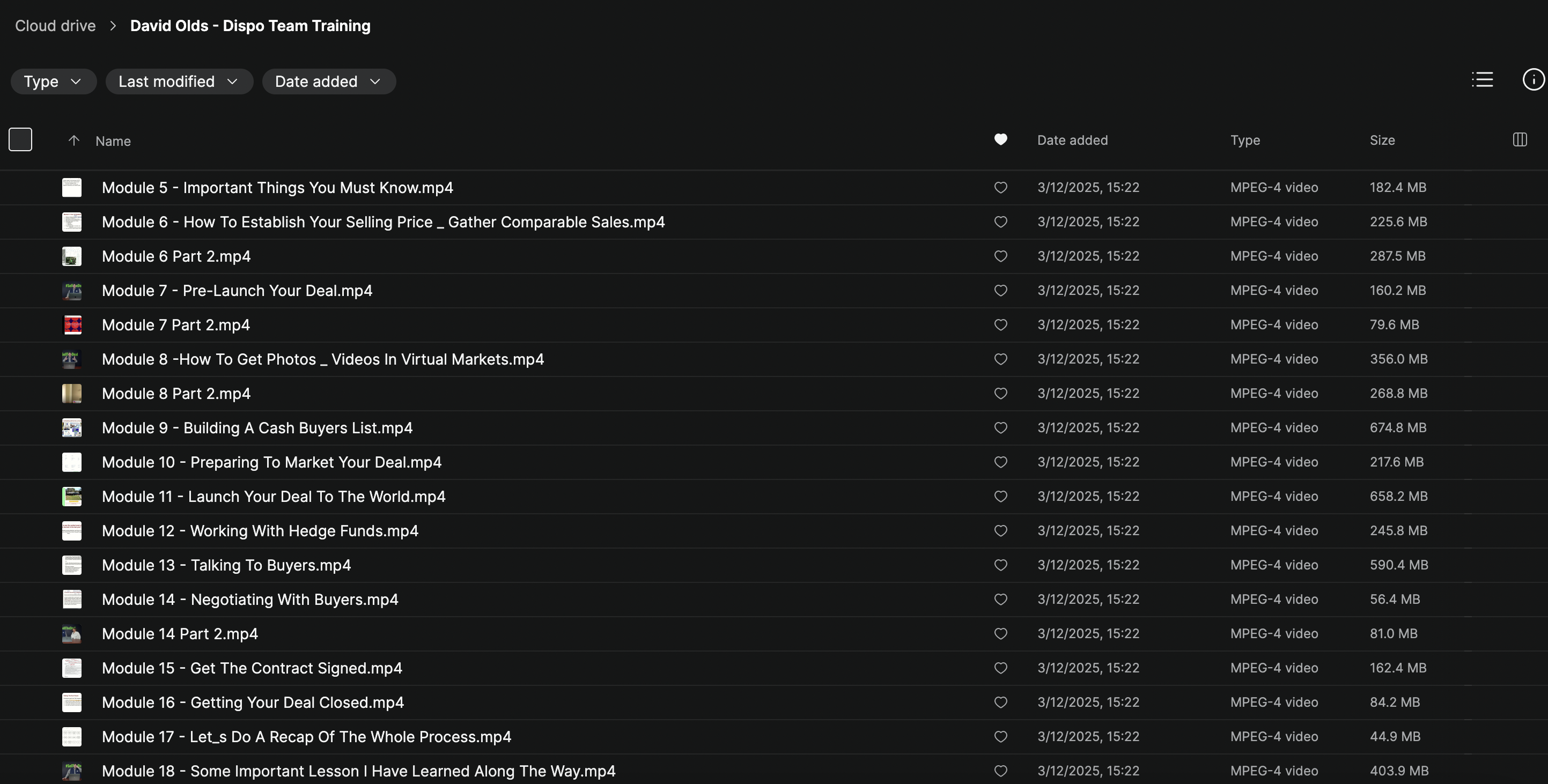 David Olds – Dispo Team Training