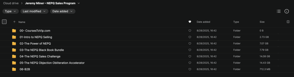 Jeremy Miner – NEPQ Sales Program