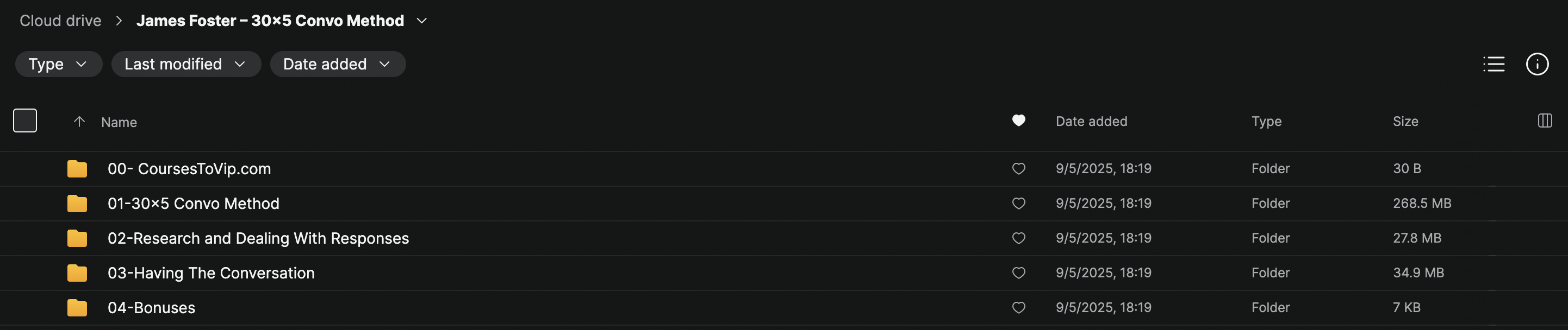 James Foster – 30×5 Convo Method