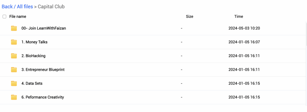 Capital Club Courses