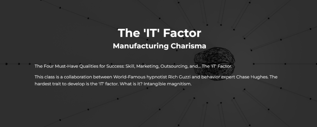 Chase Hughes – IT factor building charisma course