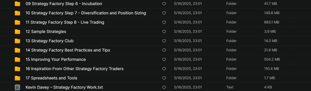 Kevin Davey – Strategy Factory Workshop