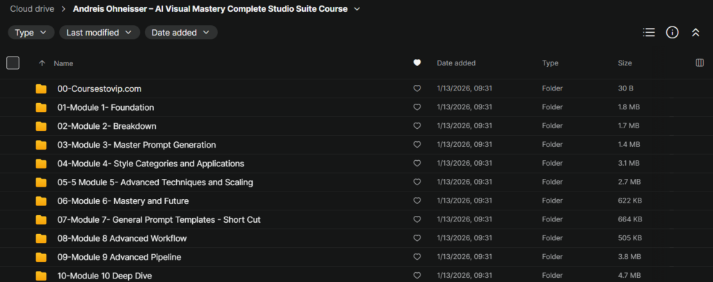 Andreis Ohneisser – AI Visual Mastery Complete Studio Suite Course