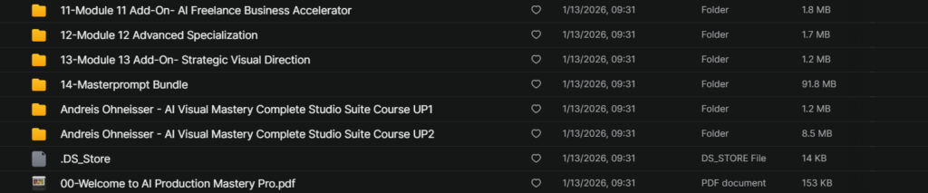 Andreis Ohneisser – AI Visual Mastery Complete Studio Suite Course