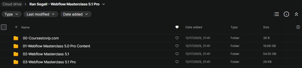 Ran Segall – Webflow Masterclass 5.1 Pro
